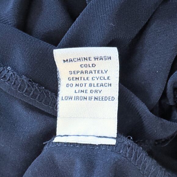 Emma & Michele Romper WMNS S Blue Sleeveless Faux Wrap V-Neck Wide Leg Stretchy - Picture 6 of 7